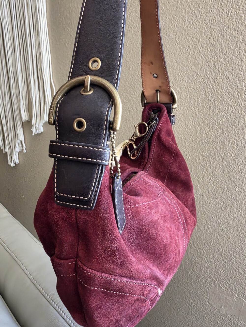 vintage Coach Soho Suede Crescent Hobo Bag - Picture 4 of 15